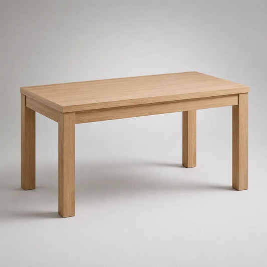 Rechteckiger Esstisch aus Holz, Natur, 120 × 75 × 75 cm